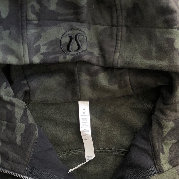 NWT lululemon Scuba Hoodie IV, Camo green, 6 - Picture 8 of 12